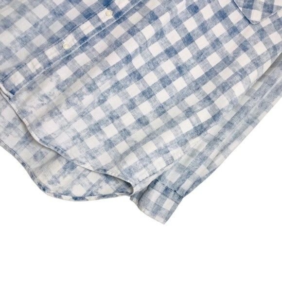 AEROPOSTALE 100% Cotton Checkered Denim Button Down Shirt Size Medium - Picture 2 of 11